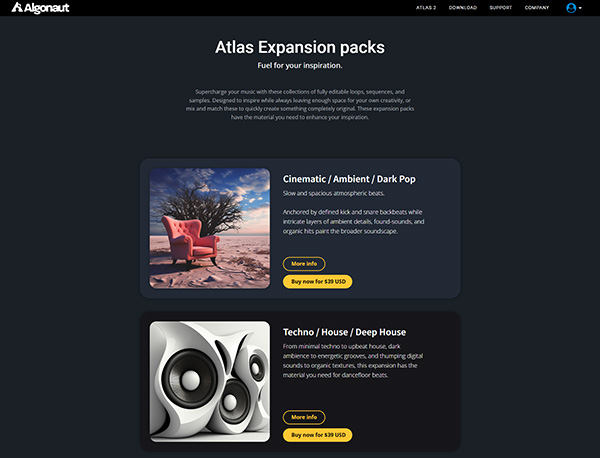 Website - Expansion listings